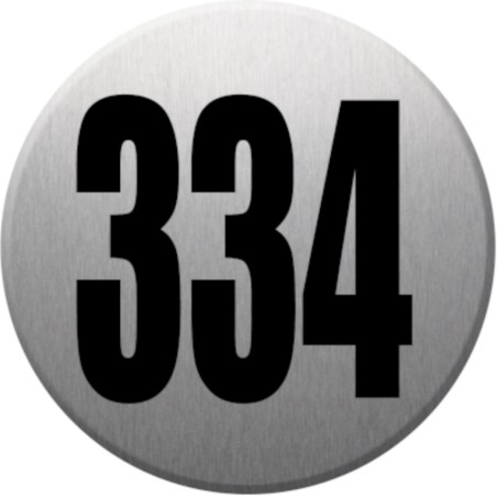 numéroderue334 - gris brossé 10x10cm - Autocollant(sticker)
