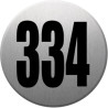 numéroderue334 - gris brossé 10x10cm - Autocollant(sticker)