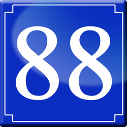 numéroderue88 - classique 10x10cm - Autocollant(sticker)