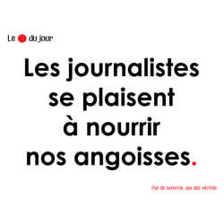 Les journalistes se plaisent à nourrir nos angoisses (20x15cm) - Stic