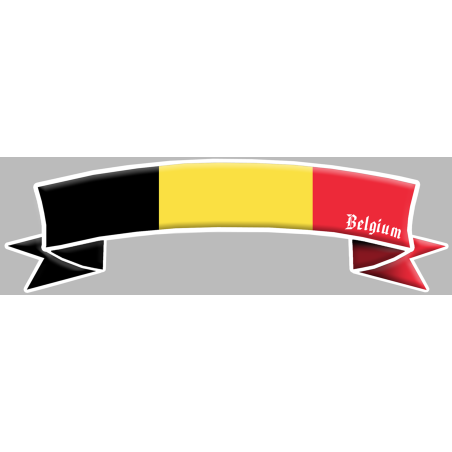 Flamme belge - 20x6cm - Autocollant(sticker)