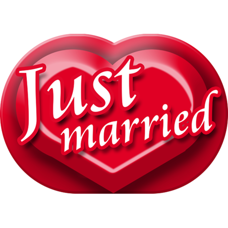 Just married (5x3.5cm) - Autocollant(sticker)