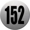 numéroderue152 - gris brossé 10x10cm - Autocollant(sticker)