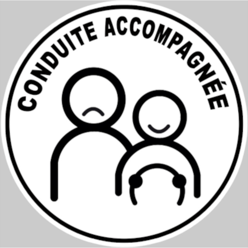 conduite accompagnée stress adulte - 15cm - Sticker/autocollant