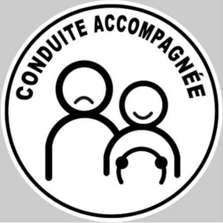 conduite accompagnée stress adulte - 15cm - Autocollant(sticker)
