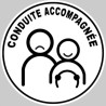 conduite accompagnée stress adulte - 15cm - Sticker/autocollant