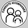 conduite accompagnée stress adulte - 15cm - Autocollant(sticker)