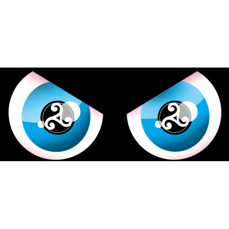 yeux breton triskel (29x12cm) - Sticker/autocollant