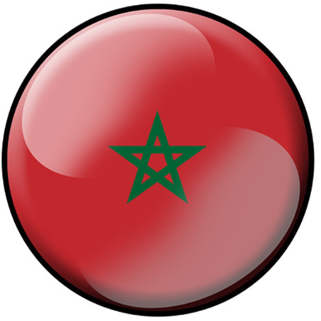 Maroc rond - 15x15cm - Sticker/autocollant