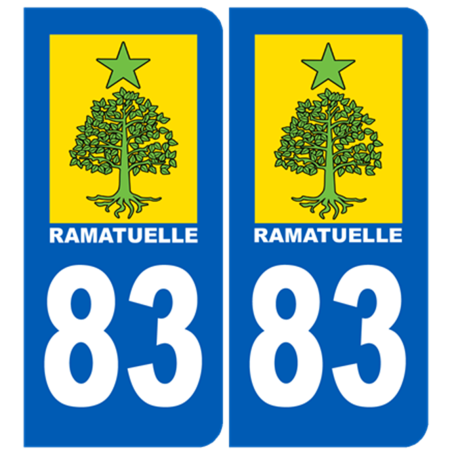 immatriculation Ramatuelle 83 - Autocollant(sticker)
