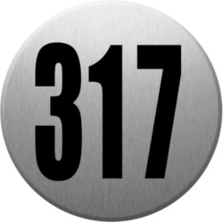 numéroderue317 - gris brossé 10x10cm - Autocollant(sticker)