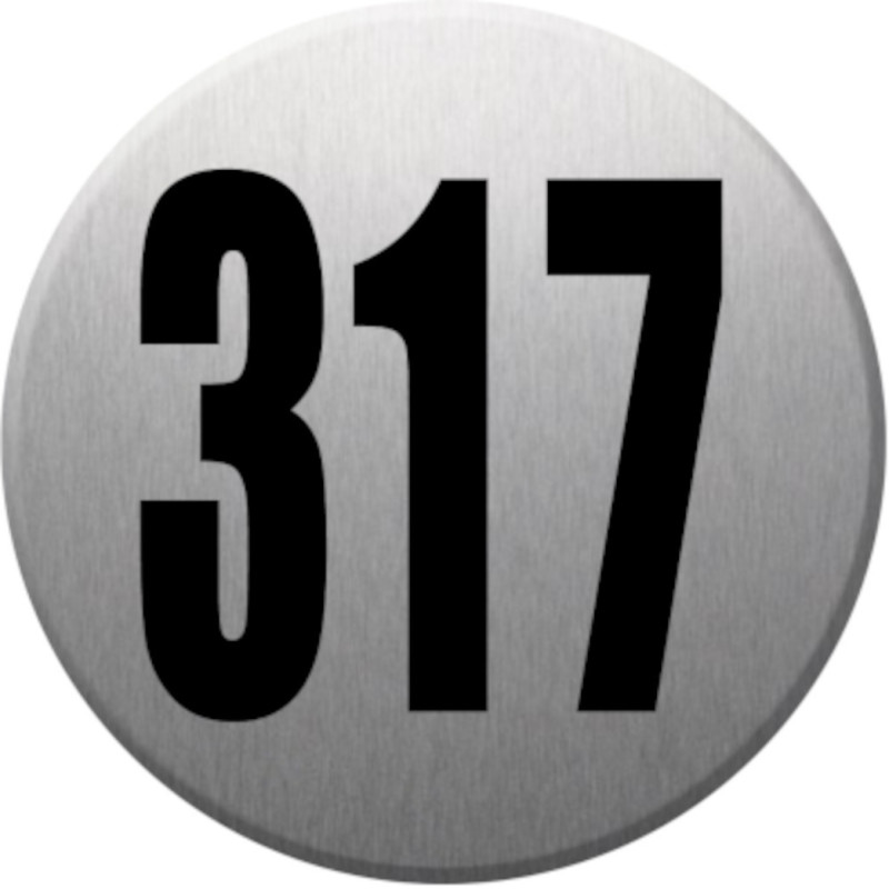 numéroderue317 - gris brossé 10x10cm - Autocollant(sticker) numéroderue317 - gris brossé 10x10cm - Autocollant(sticker)