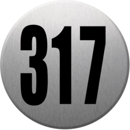 numéroderue317 - gris brossé 10x10cm - Autocollant(sticker)