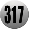 numéroderue317 - gris brossé 10x10cm - Autocollant(sticker)