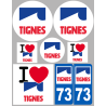 Tignes 73 (8 autocollants variés) - Autocollant(sticker)