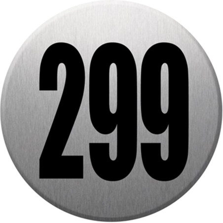numéroderue299 - gris brossé 10x10cm - Autocollant(sticker)