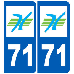 immatriculation 71 (Saône-et-Loire) - Sticker/autocollant