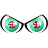 Paire d'yeux Anglais - 28x12cm - Sticker/autocollant