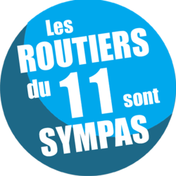 les routiers 11 de l'Aude sont sympas - 10cm - sticker/autocollant