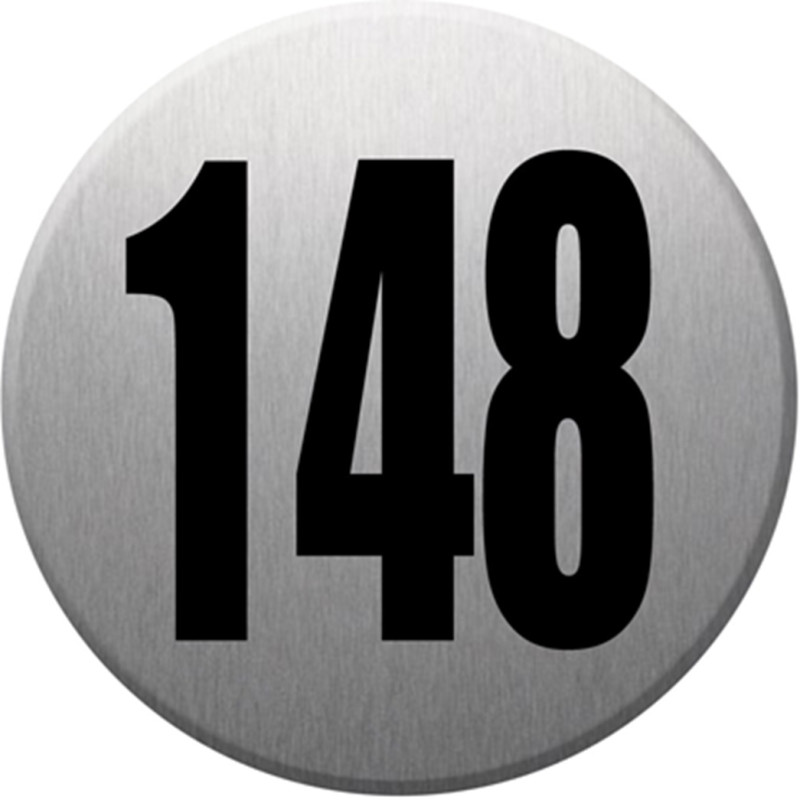 numéroderue148 - gris brossé 10x10cm - Autocollant(sticker) numéroderue148 - gris brossé 10x10cm - Autocollant(sticker)