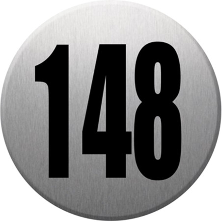 numéroderue148 - gris brossé 10x10cm - Autocollant(sticker)