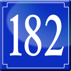 numéroderue182 - classique 10x10cm - Autocollant(sticker)
