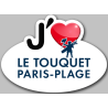 j'aime Le Touquet-Paris-Plage (15x11cm) - Autocollant(sticker)