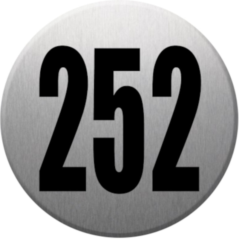 numéroderue252 - gris brossé 10x10cm - Autocollant(sticker)
