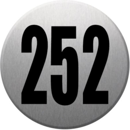 numéroderue252 - gris brossé 10x10cm - Autocollant(sticker)