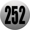 numéroderue252 - gris brossé 10x10cm - Autocollant(sticker)