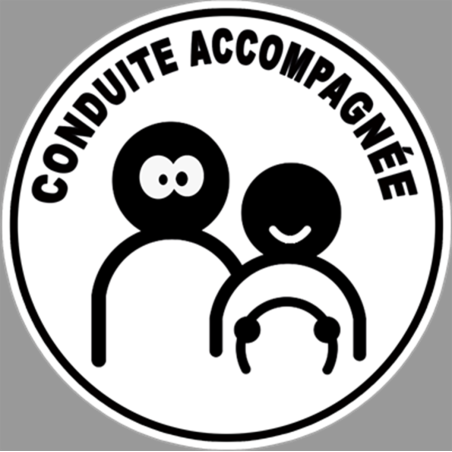 conduite accompagnée afro - 15cm - Sticker/autocollant