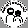conduite accompagnée afro - 15cm - Autocollant(sticker)