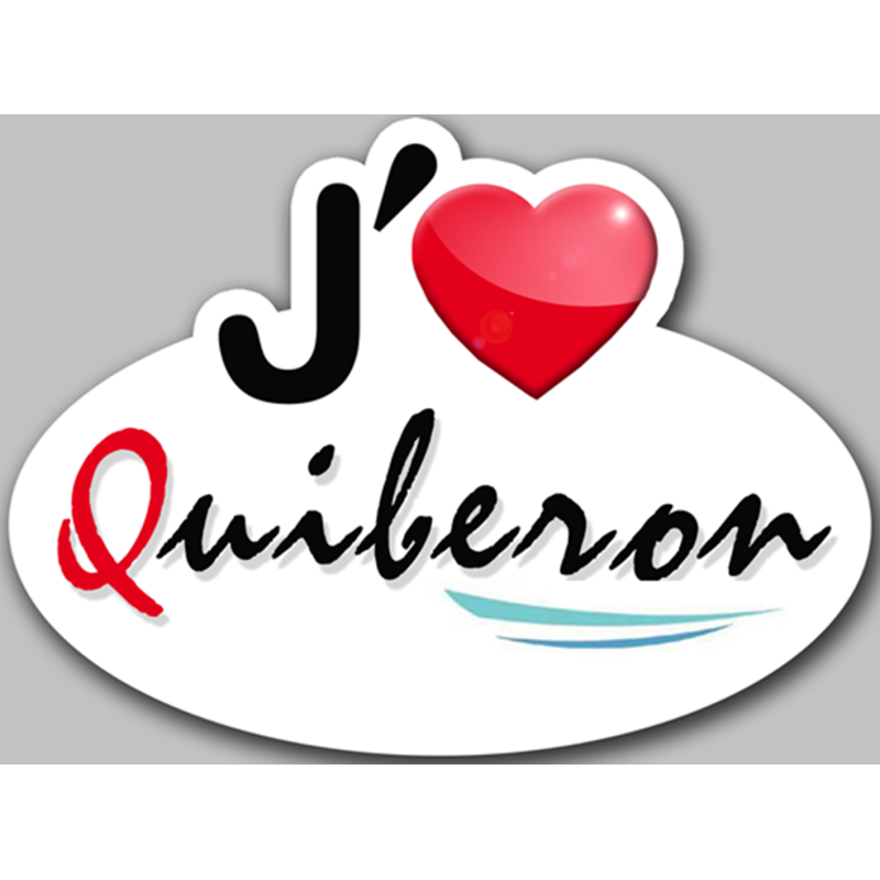 j'aime Quiberon (15x11cm) - Sticker/autocollant