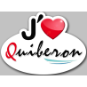 j'aime Quiberon (15x11cm) - Sticker/autocollant