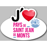 j'aime Le Pays de Saint-Jean-de-Monts (15x11cm) - Autocollant(sticker)