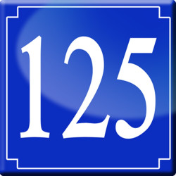 numéroderue125 - classique 10x10cm - Autocollant(sticker)