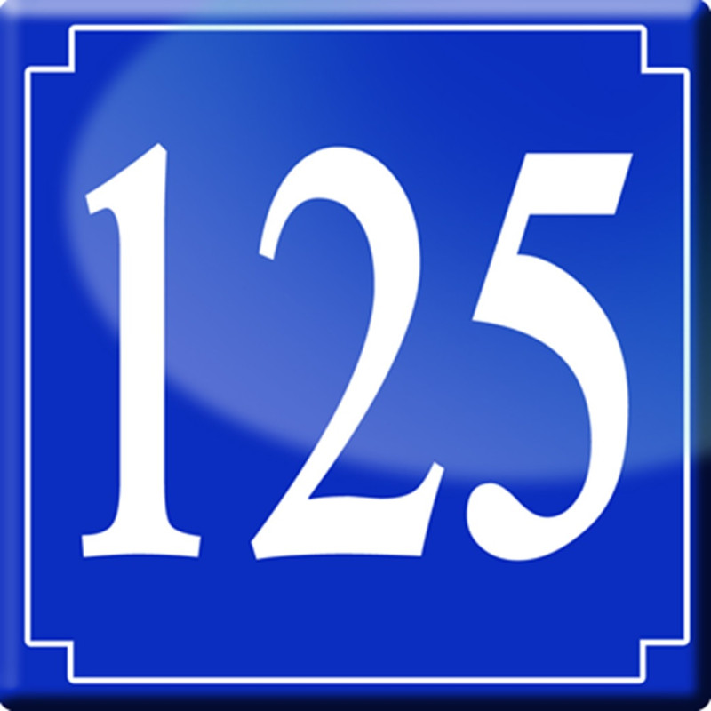 numéroderue125 - classique 10x10cm - Autocollant(sticker) numéroderue125 - classique 10x10cm - Autocollant(sticker)