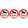 vidéo surveillance Résidence - 3fois 5cm - Autocollant(sticker)