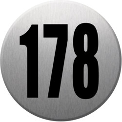 numéroderue178 - gris brossé 10x10cm - Sticker/autocollant