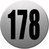 numéroderue178 - gris brossé 10x10cm - Autocollant(sticker)