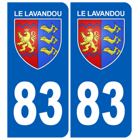 immatriculation Le Lavandou 83 - Autocollant(sticker)