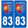 immatriculation Le Lavandou 83 - Sticker/autocollant
