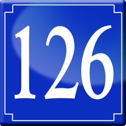 numéroderue126 - classique 10x10cm - Autocollant(sticker)