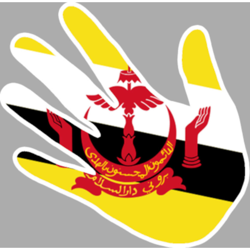 Brunei - 17x17cm - Sticker/autocollant