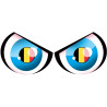 Paire d'yeux Belge - 14x5.5cm - Autocollant(sticker)