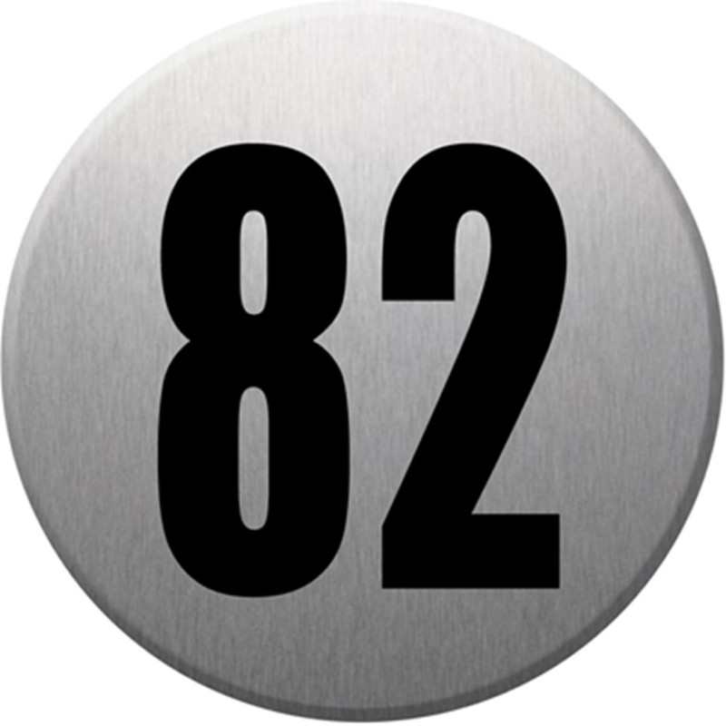 numéroderue82 - gris brossé 10x10cm - Autocollant(sticker) numéroderue82 - gris brossé 10x10cm - Autocollant(sticker)