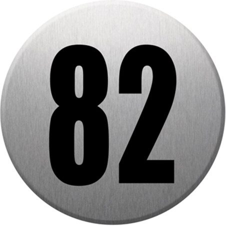 numéroderue82 - gris brossé 10x10cm - Autocollant(sticker)