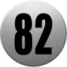 numéroderue82 - gris brossé 10x10cm - Autocollant(sticker)