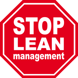 Lean management stop (10x10cm) Sticker/autocollant