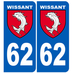immatriculation 62 Wissant - Autocollant(sticker)